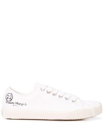 Maison Margiela Tabi paint-splatter sneakers - White