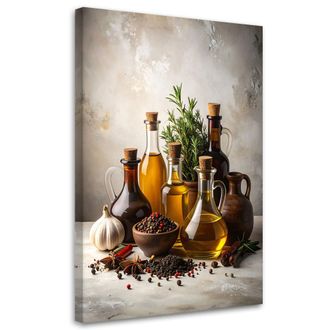 Feeby Cuadro Sobre Lienzo, Aceite De Oliva, Hierbas Y Especias, 80x120