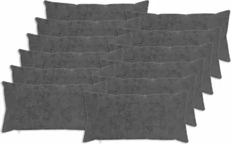 vidaXL Funda De Almohada 12 Uds. Heerlen Gris Oscuro 40 X 80 Cm Vidaxl