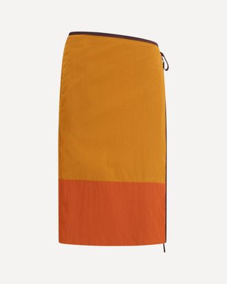 Saint Laurent Gonna colour-block con dettaglio fiocco Woman 38
