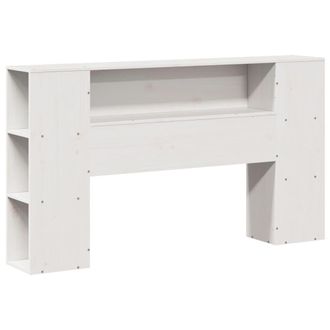 vidaXL Vidaxl - Cabecero De Cama Almacenaje Madera Maciza Pino Blanco 160 Cm