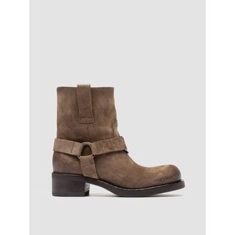 Officine Creative Dana 003 Suede Harness Boots in Green at Nordstrom, Size 41