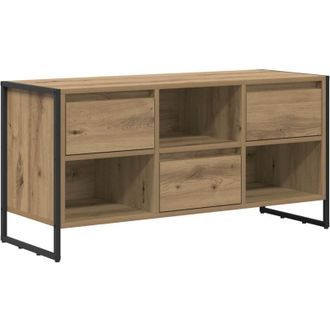 vidaXL vidaXL Mobile TV con cassetto Rovere Artigianale 100 x 36 x 49,5 cm