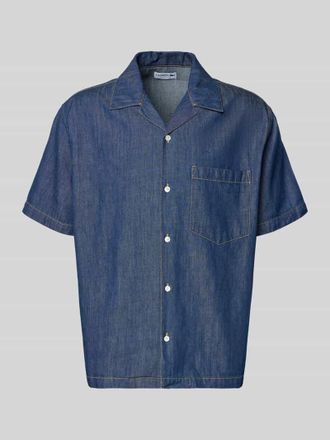 Lacoste Relaxed Fit Freizeithemd aus reiner Baumwolle in Jeansblau, Gr&ouml;&szlig;e 42