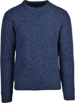 Daniele Fiesoli Truien & Vesten, Heren, Blauw, XL, Wol, Maglione Girocollo Cannettato
