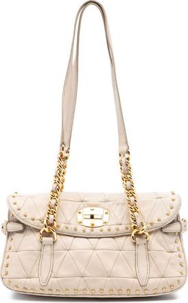 Miu Miu Pre-owned Miu Miu Studded Matelasse Nappa Shoulder Bag HDYD0KAN53ZEW11H