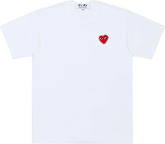 Comme Des Gar&ccedil;ons T-shirt con applicazione - Bianco