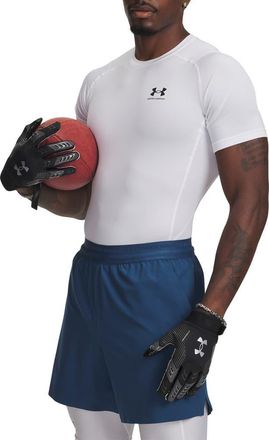 Under Armour HeatGear Armour Compression Performance T-Shirt in White at Nordstrom, Size Xx-Large