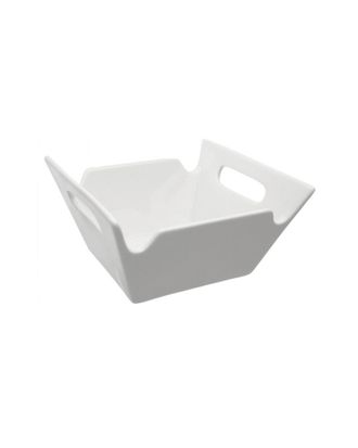 Ten Strawberry Street White Set Of 6 4In Square Bowls With Handles