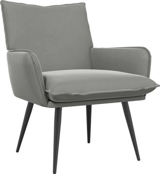 vidaXL Sill&oacute;n Gris Claro Terciopelo Vidaxl