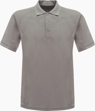 Regatta Mens Regatta Hardwear Mens Coolweave Short Sleeve Polo Shirt - Silver/Multi - Size: 40