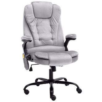 vidaXL Silla De Oficina De Terciopelo Gris Claro Vidaxl