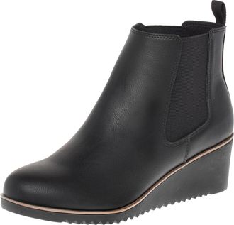 Comfort Plus Womens Lou Chelsea Wedge Boot by Payless, Black, 2.5 UK