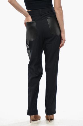Stella McCartney Pantaloni GAVIN in Cotone con Patches in Eco-pelle Stella McCartney