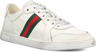 Gucci Stretch Web Leather Sneakers