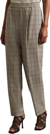 Reiss Karina Check Pull On Taper Trouser