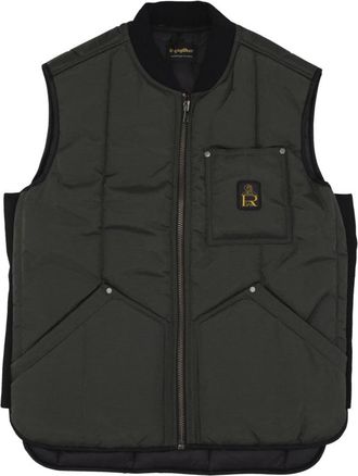 RefrigiWear Bosgroene mouwloze vest met rits - Heren - Bodywarmers - Groen - L - Polyester - Jassen