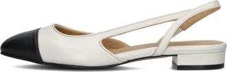 Toral Shoes Elegante Luisa Slingback Schoenen - Dames - Ballerinas - Wit - 39 EU - Leer - Schoenen