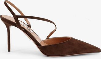 Aquazzura D&egrave;collet&egrave; Bow Tie in suede - AQUAZZURA - gender_Woman