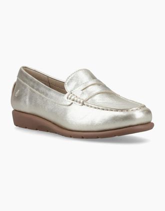 Hush Puppies Womens Shelby Womens Loafers - Gold - Size: 5