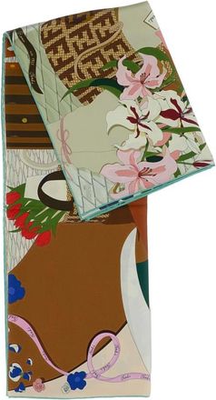 Fendi Silky Scarves, female, Multicolor, Size: ONE SIZE Florist Foulard