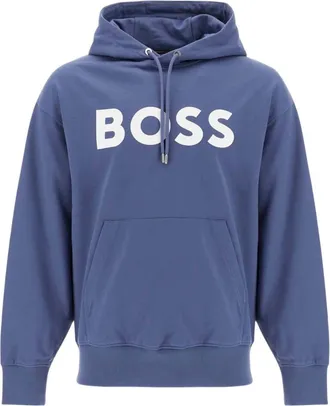 HUGO BOSS Hoodies & sweatvesten, Heren, Blauw, S, Katoen, Sullivan Hoodie