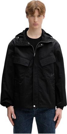 Kenzo Signature Short Windbreaker - Heren - Zomerjassen - Zwart - M - Nylon - Jassen