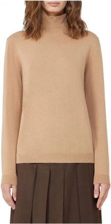 Max Mara Casual T-shirt voor het weekend - Dames - Coltruien - Bruin - XS - Truien & Vesten