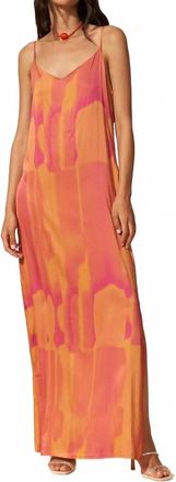 F&ecirc;te Imp&eacute;riale Angelique V-Neck Maxi Dress In Tie & dye