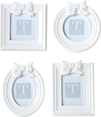 Two's Company Set Of 4 Bow Photo Frames