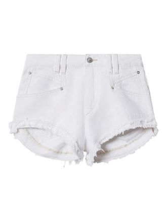 Isabel Marant Eneidala frayed shorts - White