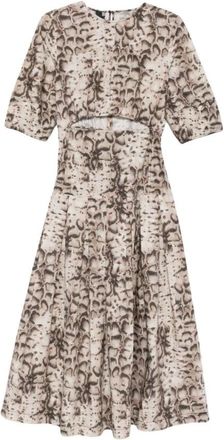 Pinko Midi Jurk - Dames - Casual kleedjes - Veelkleurig - 2XL - Kleedjes