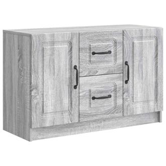 vidaXL Aparador Gris Sonoma 89 X 34,5 X 57 Cm Madera De Ingenier&iacute;a Vidaxl