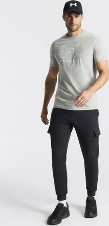 Under Armour Jogginghose UNDER ARMOUR UA RIVAL FLEECE CARGO JOGGER, Herren, Gr. 4XL, N-Gr, schwarz,, wei&szlig;, Obermaterial: 80% Baumwolle, 20% Polyester, Hosen Joggin