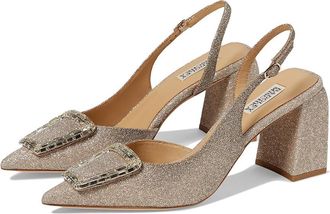 Badgley Mischka Adaline High Womens Heels Champagne : 6 M, Leather