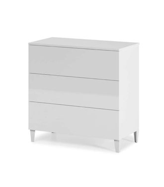 F.R.S. Frs - Comoda 3 Cajones Pekin En Acabado Blanco 76 Cm(alto)80 Cm(ancho)40 Cm(largo)