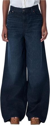 Chlo&eacute; Straight-Leg Five-Pocket Jeans - Dames - Loose Fit Jeans - Zwart - W28 - Katoen - Jeans