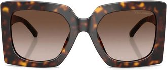 Dolce & Gabbana Eyewear embellished square-frame sunglasses - women - Acetate - 54 - Brown