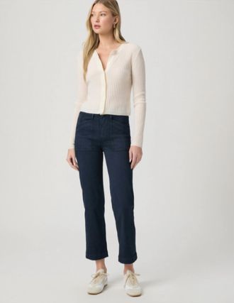 Paige Quincy Ankle Jeans In Vintage Navy Seascape