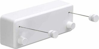 OEM Tendedero Retr&aacute;ctil De Abs + Tendedero De Aluminio Con Cuerda De Acero Inoxidable Ajustable Doble, Estilo Hotel, Resistente, Montaje En Pared, 42,2 M,