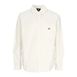 Dickies Lange Mouw Katoenen Canvas Shirt - Heren - Casual Overhemden - Beige - XL - Katoen - Overhemden