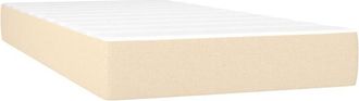 vidaXL Vidaxl - Colch&oacute;n De Muelles Ensacados Tela Color Crema 100x200x20 Cm