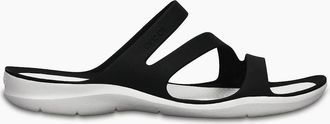Crocs Womens Swiftwater Open Toe Slide Sandals - Black/Multi - Size: 9 42-43