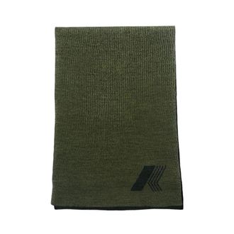 K-Way Essenti&euml;le Wol Heren Sjaal Etienne - unisex - Accessoires - Groen - Maat: ONE Size Wol
