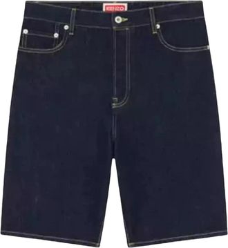 Kenzo Himawari Straight Short - Heren - Denim shorts - Blauw - W32 - Katoen - Korte Broeken