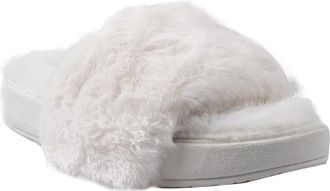 National Comfort Macklin Faux Fur Slipper in White at Nordstrom, Size 11
