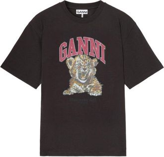 Ganni Camiseta De Algod&oacute;n Estampada Ganni