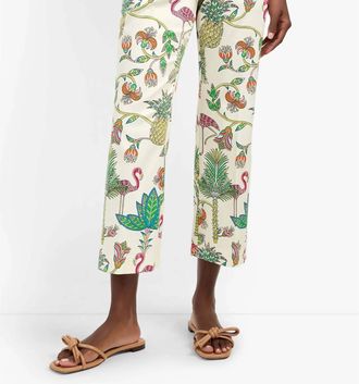 Trina Turk Womens Lulu Cropped Pants In Flamingo Fizz