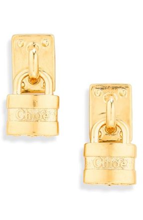 Chlo&eacute; The Chlo&eacute; Mini Paddington Drop Earrings in Vintage Gold at Nordstrom