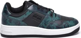 Tommy Jeans Retro Basket - Heren - Sneakers - Zwart - 46 EU - Leer - Schoenen